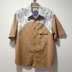 Vintage Surf Line Liberty House Hawaii Hawaiian Shirt Patchwork Size XL Floral